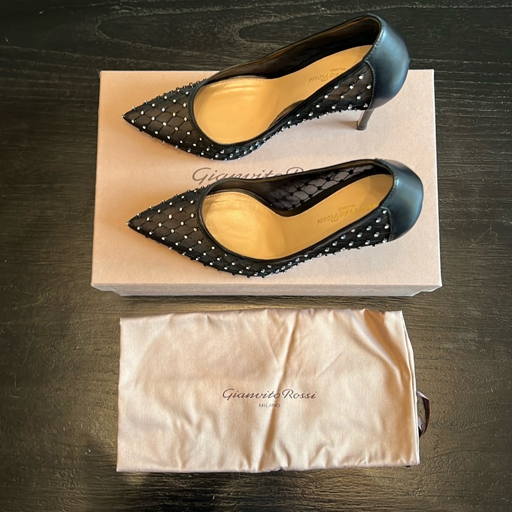 Gianvitto Rossi Crystal Heels Size 38.5
